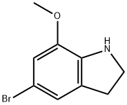 5-bromo-7-methoxyindoline Struktur