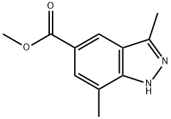 Methyl 3,7-dimethyl-1H-indazole-5-carboxylate Struktur