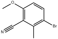 3-bromo-6-methoxy-2-methylbenzonitrile Struktur