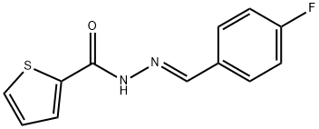 N'-[(E)-(4-fluorophenyl)methylidene]thiophene-2-carbohydrazide Struktur