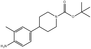 tert-butyl 4-(4-amino-3-methylphenyl)piperidine-1-carboxylate Struktur