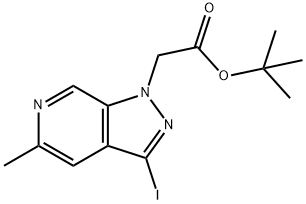 tert-butyl 2-(3-iodo-5-methyl-1H-pyrazolo[3,4-c]pyridin-1-yl)acetate Struktur