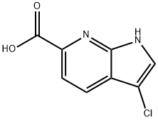 3-chloro-1H-pyrrolo[2,3-b]pyridine-6-carboxylic acid Struktur