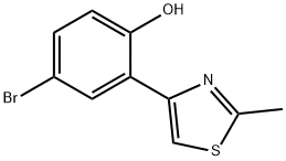 4-Bromo-2-(2-methylthiazol-4-yl)phenol Structure