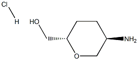 ((2S,5R)-5-aminotetrahydro-2H-pyran-2-yl)methanol hydrochloride Struktur