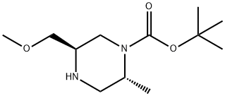 tert-butyl (2R,5R)-5-(methoxymethyl)-2-methylpiperazine-1-carboxylate Struktur