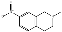 1,2,3,4-tetrahydro-2-methyl-7-nitroisoquinoline Struktur