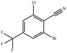 2-bromo-6-chloro-4-(trifluoromethyl)benzonitrile Struktur