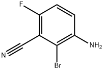 2-Bromo-3-amino-6-fluorobenzonitrile Struktur