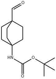 tert-butyl (4-formylbicyclo[2.2.2]octan-1-yl)carbamate Struktur