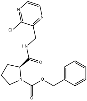 1-Pyrrolidinecarboxylic acid, 2-[[[(3-chloro-2-pyrazinyl)methyl]amino]carbonyl]-, phenylmethyl ester, (2S)-