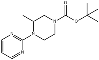 tert-butyl 3-methyl-4-(pyrimidin-2-yl)piperazine-1-carboxylate Struktur