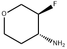 (3S,4R)-3-fluorooxan-4-amine hydrochloride Struktur