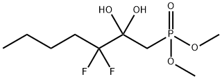 Dimethyl (2,2-dihydroxy-3,3-difluoro-2-oxoheptyl)phosphonate Struktur