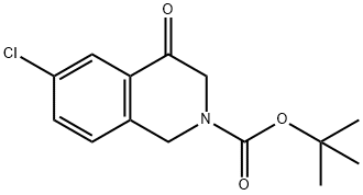 6-Chloro-4-oxo-3,4-dihydro-1H-isoquinoline-2-carboxylic acid tert-butyl ester Struktur