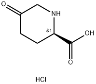 (2R)-5-Oxo-piperidine-2-carboxylic acid hydrochloride Struktur