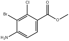 4-Amino-3-bromo-2-chloro-benzoic acid methyl ester Struktur