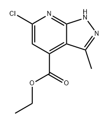 ethyl 6-chloro-3-methyl-1H-pyrazolo[3,4-b]pyridine-4-carboxylate Struktur