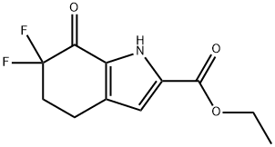 ethyl 6,6-difluoro-7-oxo-4,5,6,7-tetrahydro-1H-indole-2-carboxylate Struktur