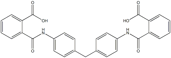 2-((4-(4-((2-CARBOXYBENZOYL)AMINO)BENZYL)ANILINO)CARBONYL)BENZOIC ACID Struktur