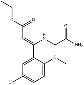 ethyl(Z)-3-((2-amino-2-oxoethyl)amino)-3-(5-chloro-2-methoxyphenyl)acrylate