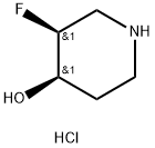 (3S,4R)-3-Fluoropiperidin-4-ol hydrochloride Struktur