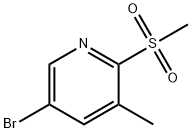 5-bromo-3-methyl-2-(methylsulfonyl)Pyridine Struktur