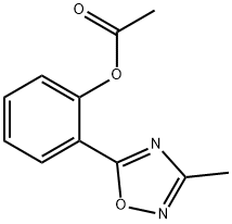 2-(3-methyl-1,2,4-oxadiazol-5-yl)phenyl acetate Struktur