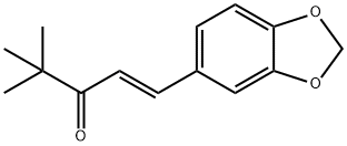 (E)-4,4-dimethyl-1-(3,4-methylenedioxyphenyl)pent-1-en-3-one Struktur