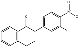 2-(3-Fluoro-4-nitrophenyl)-3,4-dihydronaphthalen-1(2H)-one Struktur