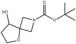 tert-Butyl-8-hydroxy-5-oxa-2-azaspiro[3.4]octane-2-carboxylate 95% Struktur