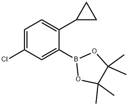 2-(5-chloro-2-cyclopropylphenyl)-4,4,5,5-tetramethyl-1,3,2-dioxaborolane Struktur