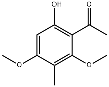 1-(6-hydroxy-2,4-dimethoxy-3-methylphenyl)ethanone Struktur