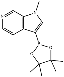 1-甲基-3-(四甲基-1,3,2-二噁硼戊環(huán)-2-基)-1H-吡咯并[2,3-C]吡啶, 1501153-45-2, 結(jié)構(gòu)式