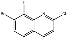 7-bromo-2-chloro-8-fluoroquinoline Struktur