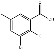 3-Bromo-2-chloro-5-methyl-benzoic acid Struktur