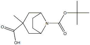 endo-8-Azabicyclo[3.2.1]octane-3,8-dicarboxylic acid, 8-(1,1-dimethylethyl) 3-methyl ester Struktur