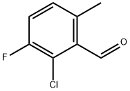 2-chloro-3-fluoro-6-methylbenzaldehyde Struktur