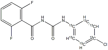 1-(4-Chlorophenyl-13C6)-3-(2,6-difluorobenzoyl)urea Struktur