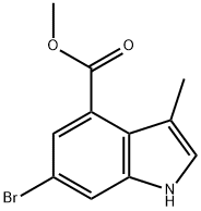 Methyl 6-bromo-3-methyl-1H-indole-4-carboxylate Struktur