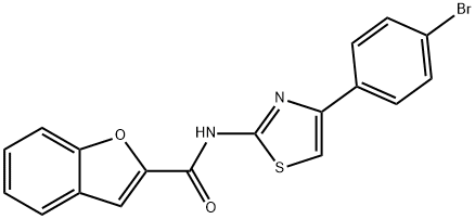 N-[4-(4-bromophenyl)-1,3-thiazol-2-yl]-1-benzofuran-2-carboxamide Struktur