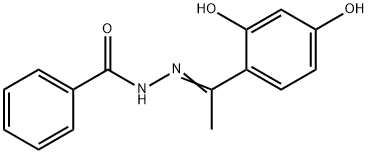 N'-[1-(2,4-dihydroxyphenyl)ethylidene]benzohydrazide Struktur