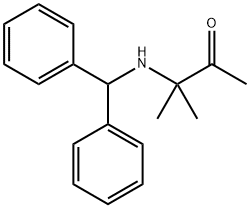 3-(benzhydrylamino)-3-methylbutan-2-one Struktur