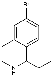 1-(4-bromo-2-methylphenyl)-N-methylpropan-1-amine Struktur