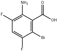 2-Amino-6-bromo-3,5-difluorobenzoic acid Struktur