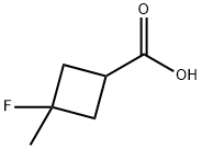 cyclobutanecarboxylic acid, 3-fluoro-3-methyl- Struktur