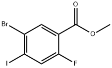 5-Bromo-2-fluoro-4-iodo-benzoic acid methyl ester Struktur