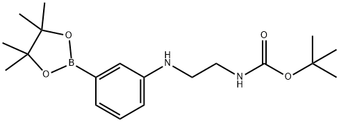 tert-butyl 2-(3-(4,4,5,5-tetramethyl-1,3,2-dioxaborolan-2-yl)phenylamino)ethylcarbamate Struktur