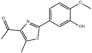 1-(2-(3-羥基-4-甲氧苯基)-5-甲基噻唑-4-基)乙酮 結(jié)構式