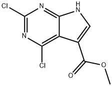 methyl 2,4-dichloro-7H-pyrrolo[2,3-d]pyrimidine-5-carboxylate Struktur